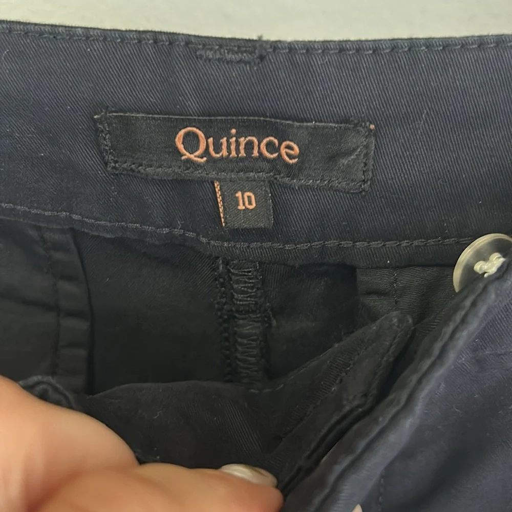 Quince Organic Stretch Cotton Girlfriend Chino Pants Black - Picture 6 of 9